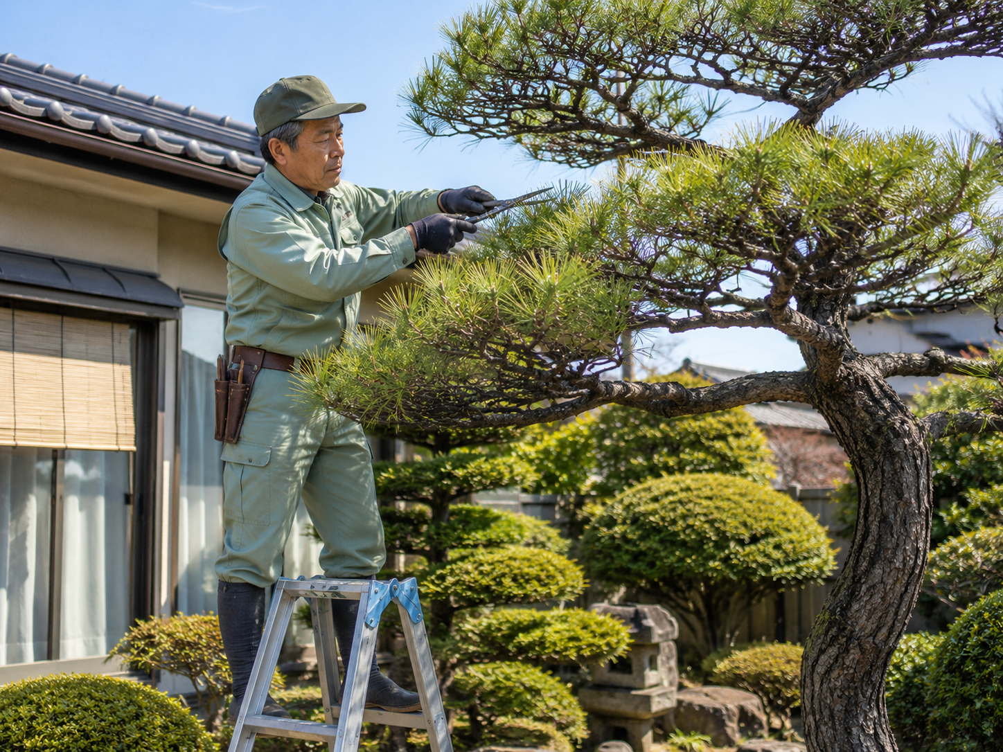 30年放置の松を大規模剪定