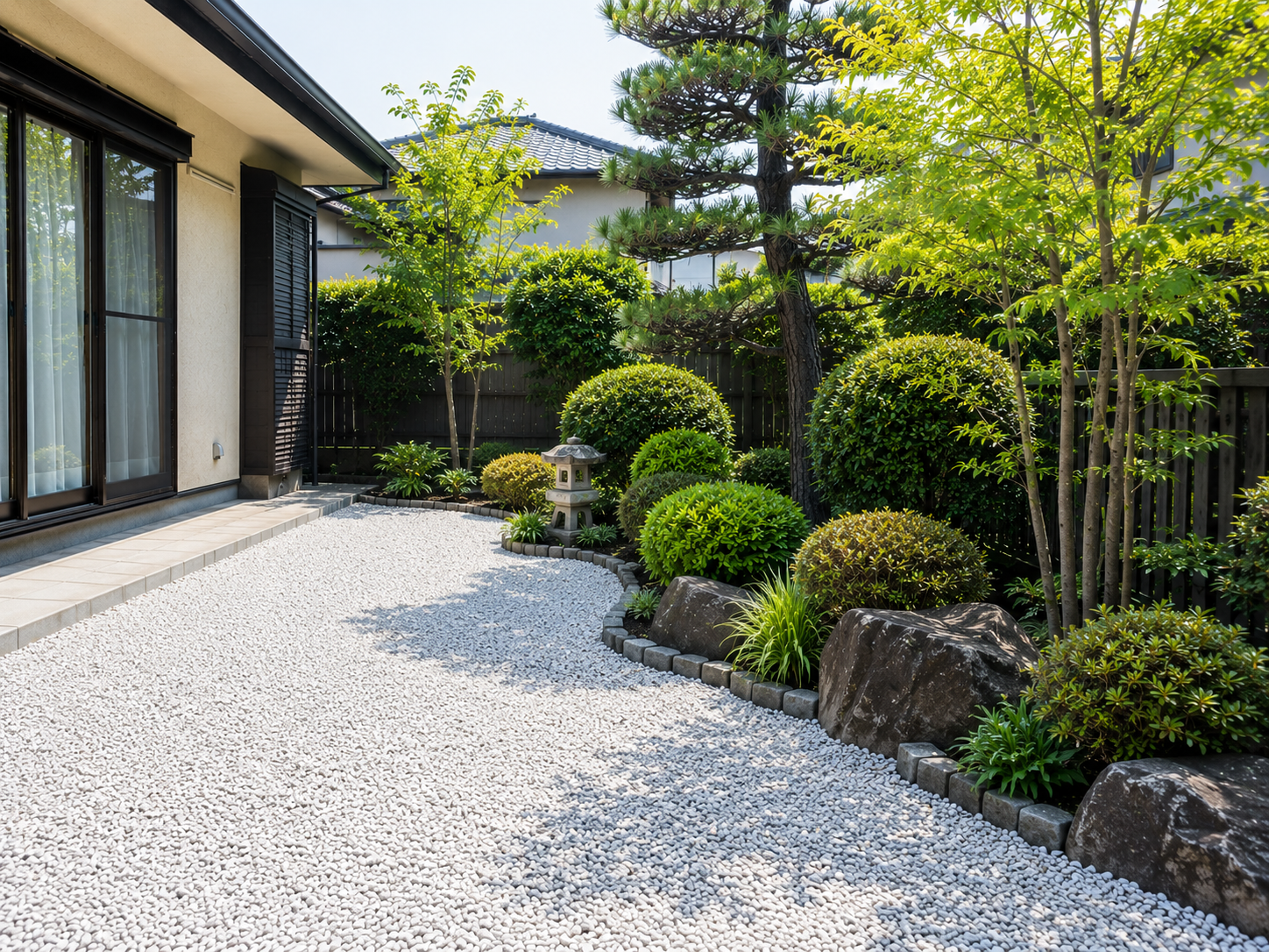 雑草だらけの庭を防草シート&砂利でスッキリ